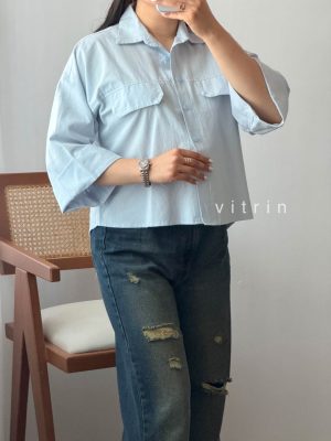 شومیز دوجیب کد 6002