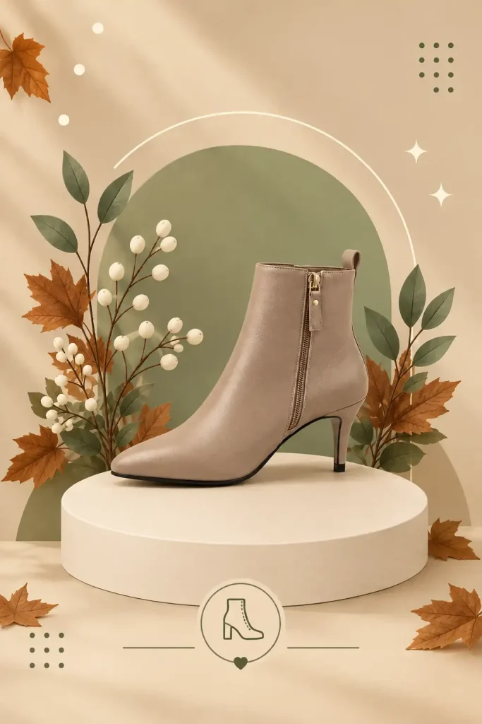 Autumn Taupe Boot Botanical Showcase result