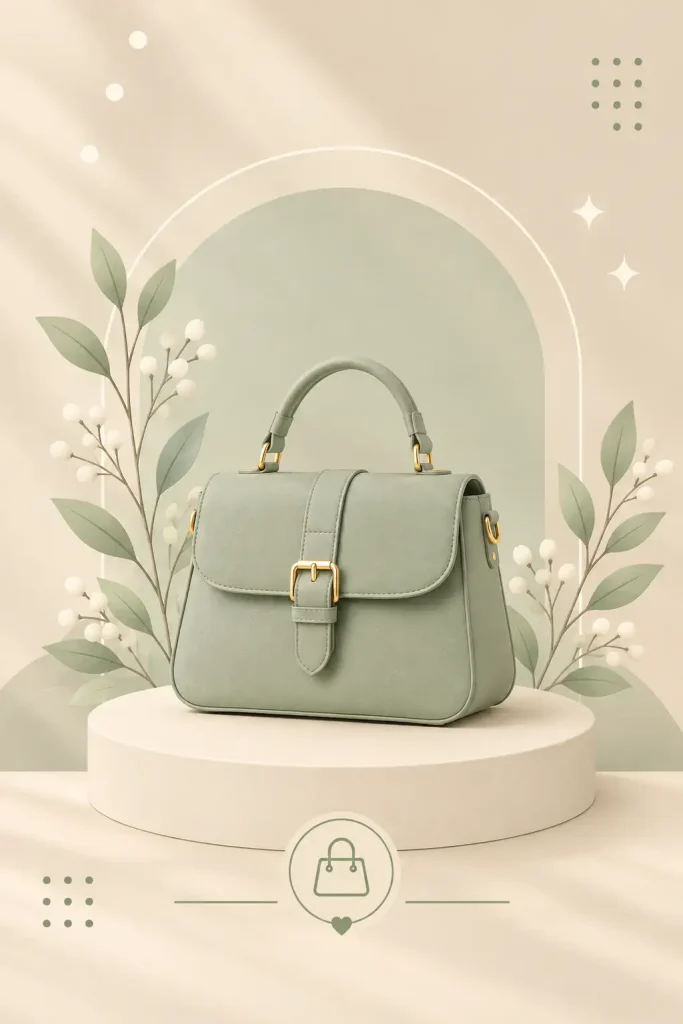 Sage Handbag Botanical Display result